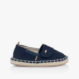 Mayoral-Boys Blue Cotton Velcro Espadrilles | Childrensalon Outlet