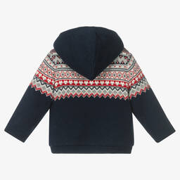 Mayoral-Boys Blue Fair Isle Zip-Up Top | Childrensalon Outlet