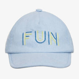 Mayoral-Boys Blue Fun Cotton Cap | Childrensalon Outlet