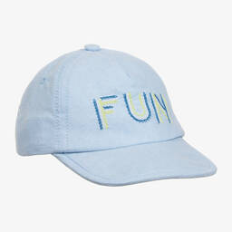 Mayoral-Boys Blue Fun Cotton Cap | Childrensalon Outlet
