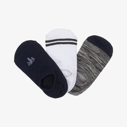 Mayoral-Boys Blue & Grey Cotton Socks (3 Pack) | Childrensalon Outlet
