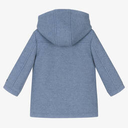 Mayoral-معطف دافيل هودي أطفال ولادي مزيج جوخ لون أزرق | Childrensalon Outlet