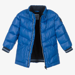 Mayoral-Boys Blue Hooded Puffer Coat | Childrensalon Outlet