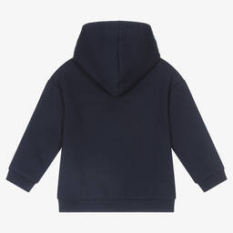 Mayoral-Boys Blue Hooded Zip-Up Top | Childrensalon Outlet