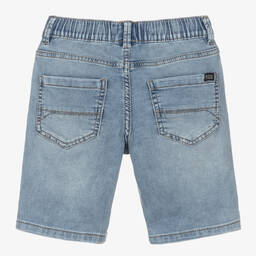 Mayoral Nukutavake-Boys Blue Jersey Denim Shorts | Childrensalon Outlet