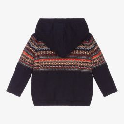 Mayoral-Boys Blue Knitted Zip-Up Top | Childrensalon Outlet