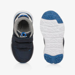 Mayoral-Boys Blue Leather & Textile Trainer | Childrensalon Outlet