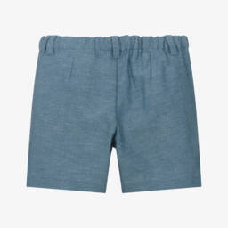 Mayoral-Boys Blue Linen-Blend Woven Shorts | Childrensalon Outlet
