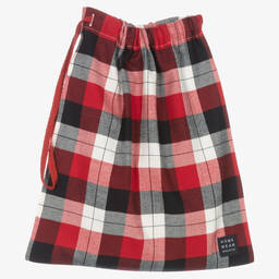 Mayoral-بيجاما قطن جيرسي وتويل لون كحلي وأحمر للأولاد | Childrensalon Outlet