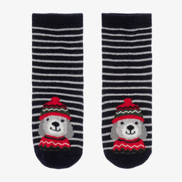 Mayoral-جوارب مزيج قطن لون أزرق وأحمر (عدد 2) | Childrensalon Outlet