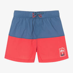 Mayoral-Boys Blue & Red Swim Shorts | Childrensalon Outlet