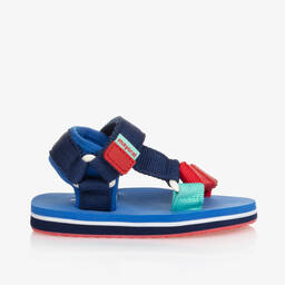 Mayoral-Boys Blue & Red Web Strap Sandals | Childrensalon Outlet
