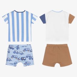 Mayoral Newborn-Boys Blue Shorts Set (4 Piece) | Childrensalon Outlet