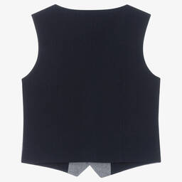 Mayoral-Синий жилет из хлопка и льна в полоску | Childrensalon Outlet