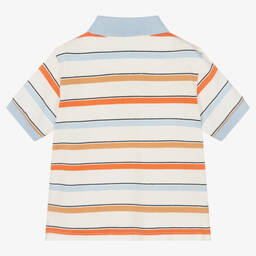 مايورال-توب بولو قطن مقلم لون أزرق وعاجي للمواليد | Childrensalon Outlet