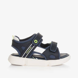 Mayoral-Boys Blue Velcro Sandals | Childrensalon Outlet