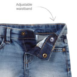 Mayoral-شورت أطفال ولادي قطن دنيم مغسول لون أزرق | Childrensalon Outlet