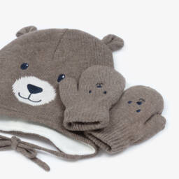 Mayoral-Boys Brown Bear Knit Set | Childrensalon Outlet
