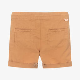 Mayoral-Boys Brown Cotton & Linen Shorts | Childrensalon Outlet