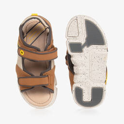 Mayoral-Boys Brown Velcro Sandals | Childrensalon Outlet