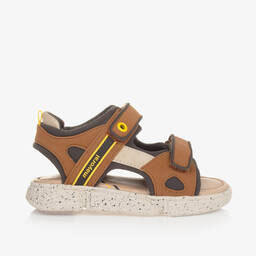 Mayoral-Boys Brown Velcro Sandals | Childrensalon Outlet