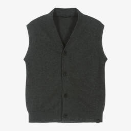 Mayoral-Серый трикотажный жилет из хлопка для мальчиков | Childrensalon Outlet