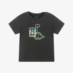 Mayoral-Boys Charcoal Dino Cotton Tee | Childrensalon Outlet