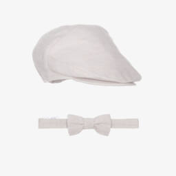 Mayoral Newborn-Boys' Classic Beige Cap & Bow | Childrensalon Outlet