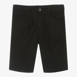 Mayoral Nukutavake-Boys Classic Black Cotton Shorts | Childrensalon Outlet
