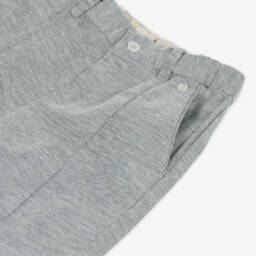 Mayoral-Boys Classic Grey Linen Blend Shorts | Childrensalon Outlet