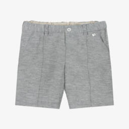 Mayoral-Boys Classic Grey Linen Blend Shorts | Childrensalon Outlet