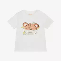 Mayoral-Классическая кремовая футболка с тигром для мальчиков | Childrensalon Outlet