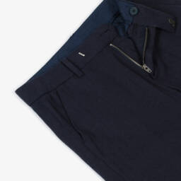 Mayoral Nukutavake-Boys Classic Navy Linen Blend Shorts | Childrensalon Outlet