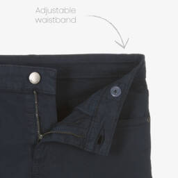 Mayoral Nukutavake-Boys Classic Navy Stretch Shorts | Childrensalon Outlet