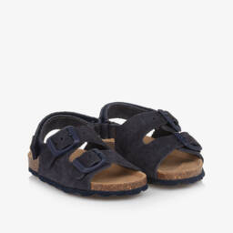 Mayoral-Boys Classic Navy Suede Sandals | Childrensalon Outlet