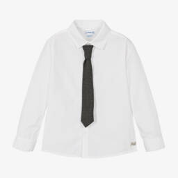 Mayoral-Boys Classic White Shirt Set | Childrensalon Outlet