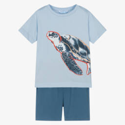 Mayoral-Boys Cool Cotton Sea Turtle Ensemble | Childrensalon Outlet