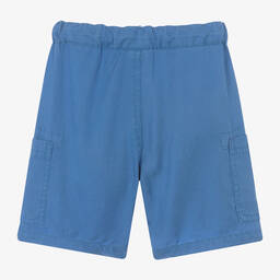 Mayoral-Boys Cornflower Blue Tencel Shorts | Childrensalon Outlet