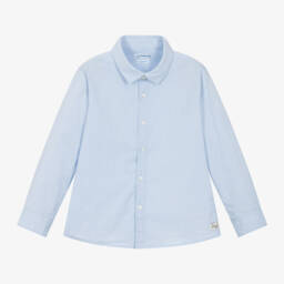 Mayoral-Boys Cotton Blue Shirt Set | Childrensalon Outlet