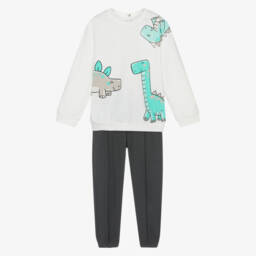 Mayoral-Boys Cotton Dino Hoodie Set | Childrensalon Outlet
