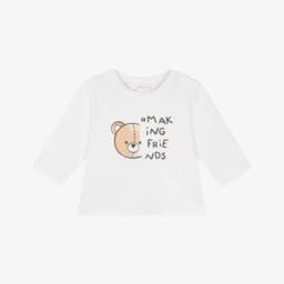 Mayoral Newborn-Boys Cotton Tee with Teddy Print | Childrensalon Outlet
