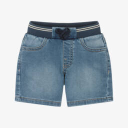 Mayoral-Boys Cozy Blue Denim-Style Shorts | Childrensalon Outlet