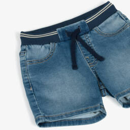 Mayoral-Boys Cozy Blue Denim-Style Shorts | Childrensalon Outlet
