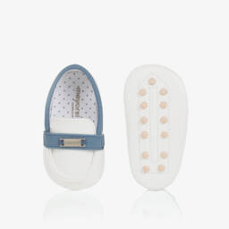 Mayoral Newborn-Boys Cozy White Pre-Walker Loafers | Childrensalon Outlet