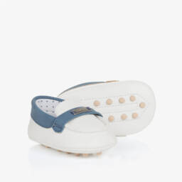 Mayoral Newborn-Boys Cozy White Pre-Walker Loafers | Childrensalon Outlet