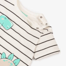 Mayoral-Boys Cream Dino Adventure Tee | Childrensalon Outlet