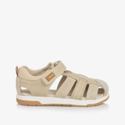 Mayoral-صنادل جلدية شامواه كريمية للأولاد | Childrensalon Outlet