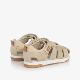 Mayoral-صنادل جلدية شامواه كريمية للأولاد | Childrensalon Outlet