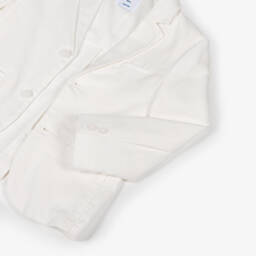 Mayoral-Boys Creamy Cotton-Linen Blazer | Childrensalon Outlet