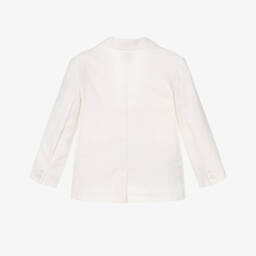 Mayoral-Boys Creamy Cotton-Linen Blazer | Childrensalon Outlet